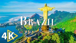 FLYING OVER BRAZIL (4K UHD) - Relaxing Music Along With Beautiful Nature - 4K Video Ultra HD