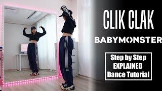 #dancetutorial BABYMONSTER - ‘CLIK CLAK’ Step by Step EXPLAINED + Slow Music & counts