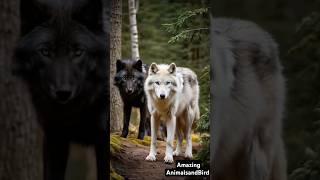 Majestic Black and White Wolf Duo: Rare Footage of Wolves Walking Side by Side!