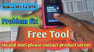 invalid imei please contact product server fix nokia 105 ta1174 free tool