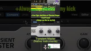 Logic Pro X Best Free Plugin - 10. Transient Master (Native Instruments) #shorts