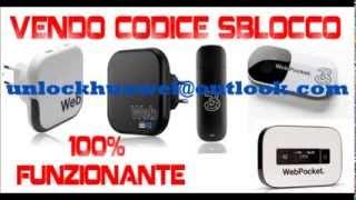 UNLOCK CODE 100% FUNZIONANTE HUAWEI WEB CUBE 21.6 - 42 WEB POCKET E5756S-2 E8238BW