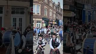 #scotlandthebrave by massed #pipesanddrums marching to 2024 #Crieff Highland Gathering #shorts