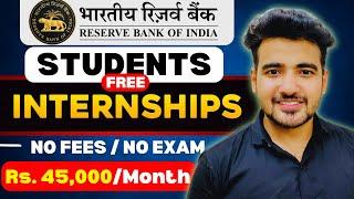 Apply for RBI Internship 2025 | Earn Rs. 45K Monthly | Best Internships Opportunity for Students