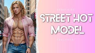 Street Hot Model Lookbook | AI Art | AI Physique #lookbook #gay #cellhotai