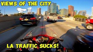 Gsxr 750 Rides through LA Highways