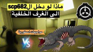 التمساح الscp682 داخل الغرف الخلفية !! وما سبب إشتياقه لطبيب الطاعون !