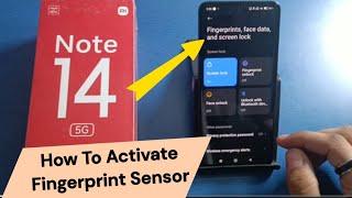 Redmi note 14 5G Activate fingerprint sensor | how to set fingerprint lock redmi mobile