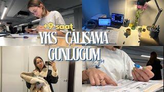 YKS DERS ÇALIŞMA GÜNLÜĞÜM -9 | Benimle Kütüphane’de 10 saat çalışın!️ #yks