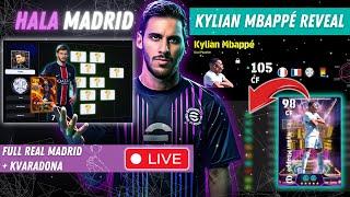 KVARADONA in REAL MADRID Squad + MBAPPE INGAME LEVEL REVEAL     eFootball 2025 LIVE with Mednasah