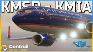 LIVE MSFS | Real Sun Country Ops | Minneapolis to Miami | PMDG 737-800 | Taming the Rudder Pedals!