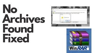 How to fix no archive found | no archive found | 7zip |7zip download