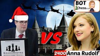 SZACHY 278# SzachMistrz Maciej Sroczyński vs Anna Rudolf 2400 BOT na chess.com. Partia angielska