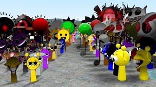 ALL 2D SPRUNKI PHASES VS ALL 3D SPRUNKI PHASES In Garry's Mod!