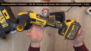 Unboxing DEWALT DCG409T1 18V XR 125mm Angle Grinder With FLEXVOLT ADVANTAGE 1X6Ah - Bob The Tool Man