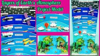 Layers Of Atmosphere project model | Geography model#layersofatmosphere