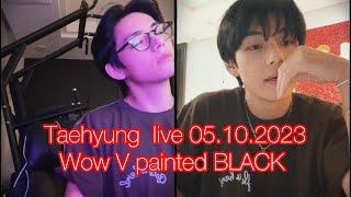 Тэхен Лайв 05,10.2023 Перевод #taehyunglive #newlivetae #taetae #blachhairV #Vchangedcolorhair # #V