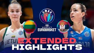 Lithuania  v Serbia  | Extended Highlights | FIBA EuroBasket Women 2025