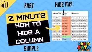 Hide Columns in Power BI | Power BI Tricks & Tutorials