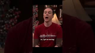 Sheldon goes full rebel with pierced ears! #comedy #shorts #fyp