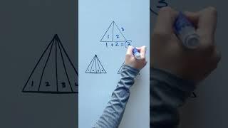 Triangle counting made easy! Just add up the numbers, and voilà#MathHack #QuickMath #TriangleTrick