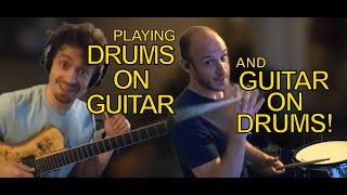 Playing drums on guitar (and guitar on drums)