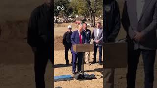 Trump visits storm-devastated area in Western North Carolina #shorts