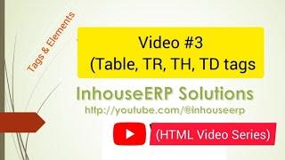 How to use table, TR, TH, TD  tags | Video #3 | #htmltutorial #html #technology #tech #youtube