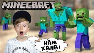 АТАКА ЗОМБИ В MINECRAFT! Их слишком много... 