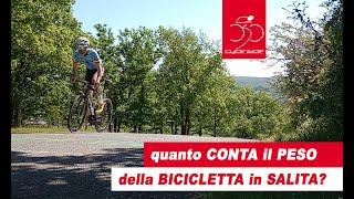 Quanto CONTA il peso della BICICLETTA in SALITA?