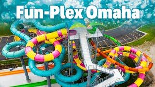 Largest Water Park in Nebraska! Fun-Plex Omaha | All Slides