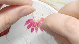 Вышивка гладью. Полевые цветы. Часть 4. Hand embroidery.  How to embroider wildflowers.  Part 4