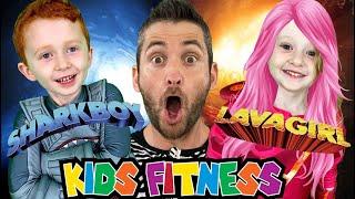 SHARK BOY & LAVA GIRL! A Super Fun KIDS WORKOUT ADVENTURE and Virtual Fitness Experience!