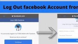 How to log out Facebook account from PUBG and add new account 2023 (IOS devices)