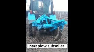 Глубокое рыхление междурядий виноградников (deep ripping vineyards paraplow)