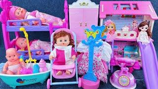 11 Minutes Satisfying with Unboxing Cute Doll House Toy，Baby Wardrobe Toy Set  ASMR | Review Toys