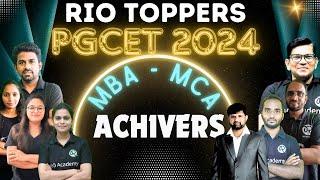 PGCET 2024 toppers | Rio Academy Achievers in Pgcet 2024