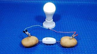 How To Generate Free Electricity from two potatoes (100%) | Simple Tips