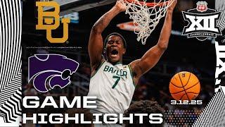 #7 Baylor vs. #10 Kansas State Game Highlights | 2025 Phillips 66 Big 12 MBB Championships