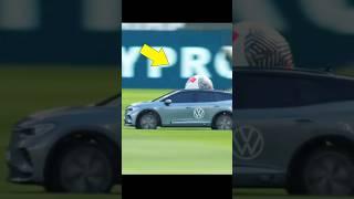 Rare match ball delivery + BEAR  #shorts #football #shortvideo