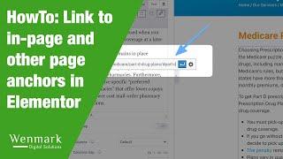 HowTo:  Link to on-page and other-page anchors in Elementor