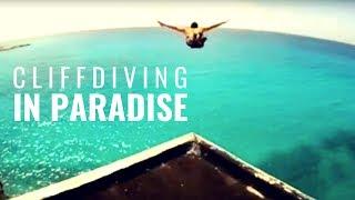 Cliff Diver Michal Navratil - Compilation of my Dives from Roof in Saint Maarten Island, late 2011