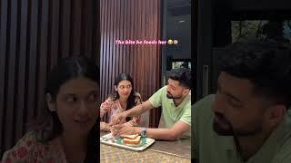 His bite vs My bite  #cute #funny #couplegoals #shorts