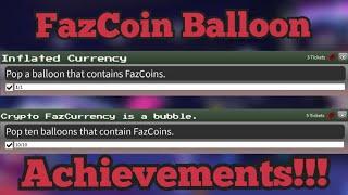 How to get the Fazcoin Balloon Achievements!!! | The Pizzeria Roleplay: Remastered | Roblox