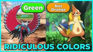 Pokemon Colors Are Ridiculous