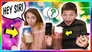 SIRI MAKES OUR MILKSHAKE | MYSTERY MILKSHAKE CHALLENGE | We Are The Davises