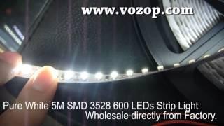 Pure White 5M SMD 3528 600 LEDs Strip Light Non Waterproof