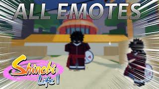 ALL UPDATED EMOTES AND ANIMATIONS | Shinobi Life 2