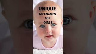 Unique Nicknames for girls|Baby girl names 2023-24|#shorts #cutebaby #babynames #short