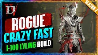 CRAZY FAST Rogue SOLO Leveling Build | Best Poison Blades Build For Season 2 | Diablo 4